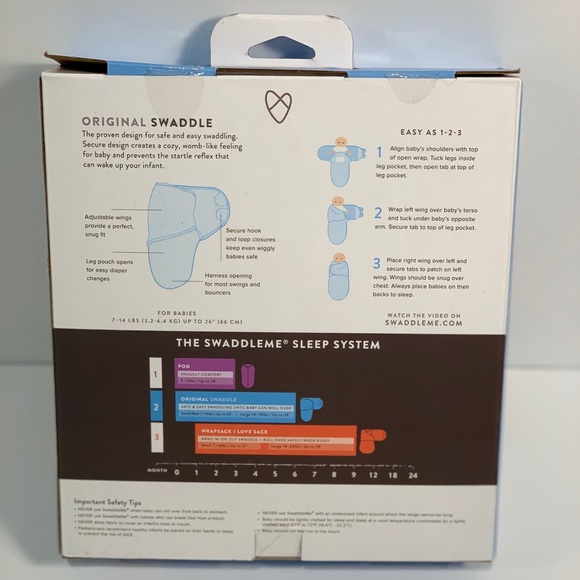 Summer Infant Swaddle Me 3-Pack Blanket 0-3 Months - Picture 3 of 8